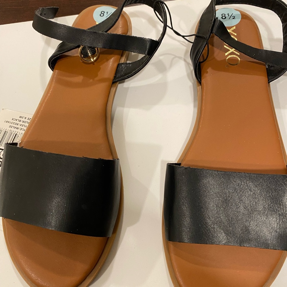 New with tags - XOXO Black and Tan Women's Sandals